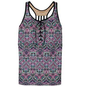 Free Country - Magenta Lace-Up Racerback Tankini for Ladies